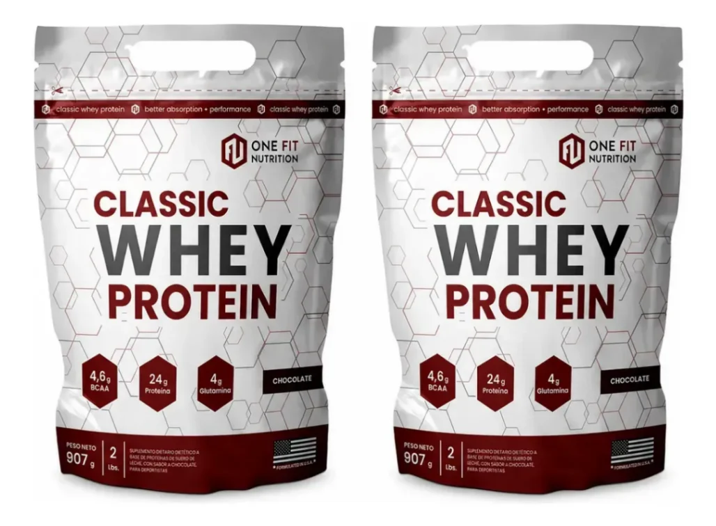 Combo X2 Proteinas Classic Whey One Fit 2lbs 60 Servicios