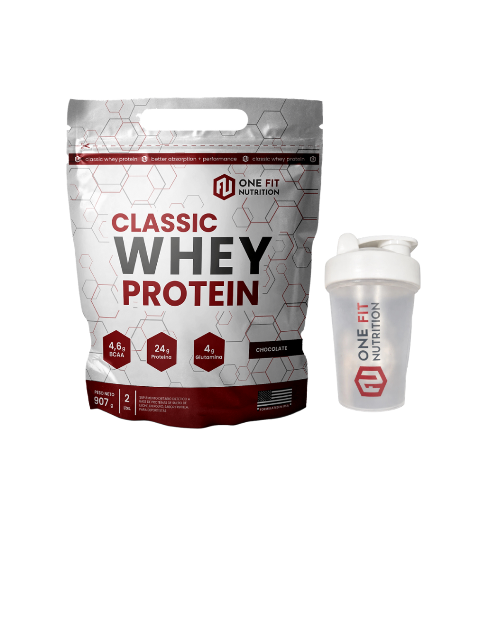 One Fit Classic Whey Protein 2 Lbs Doypack + Shaker One fit