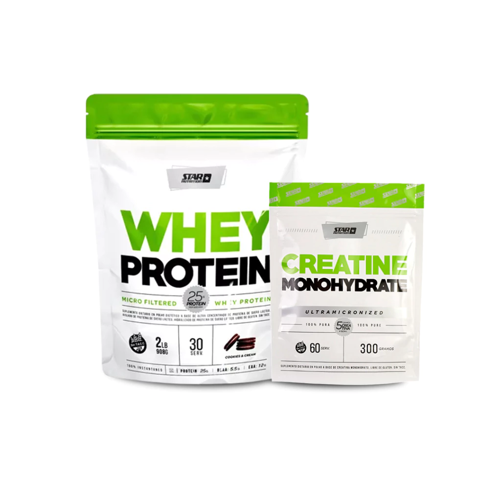 Combo Whey Protein Doypack 2 lb + Creatina Doypack 300 gr - STAR NUTRITION
