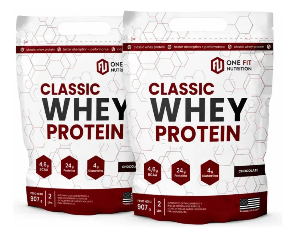 Combo X2 Proteinas Classic Whey One Fit 2lbs 60 Servicios