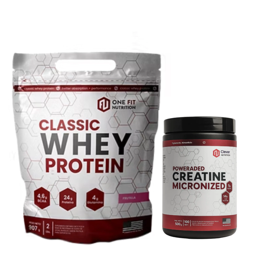 COMBO ONE FIT Proteina 2lbs + Creatina 500 Gr 100 servicios