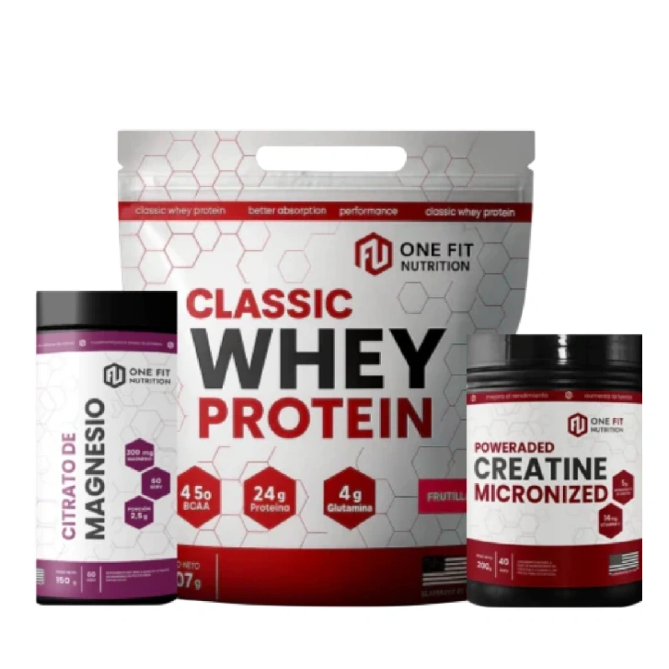 Combo One Fit Proteina + Creatina 200g + Magnesio 150g